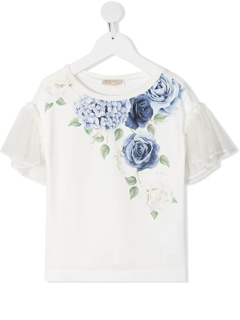 

Monnalisa blusa con estampado floral - Blanco