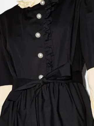 ruffle-detail belted dress展示图