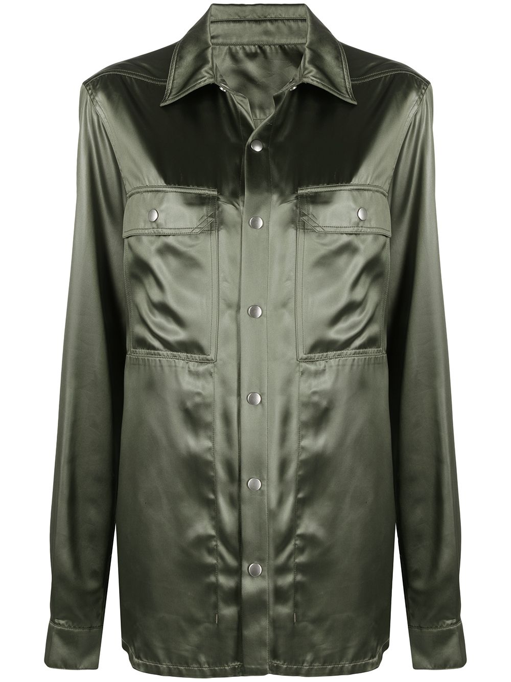 Rick Owens Satin classic-collar Shirt Jacket - Farfetch