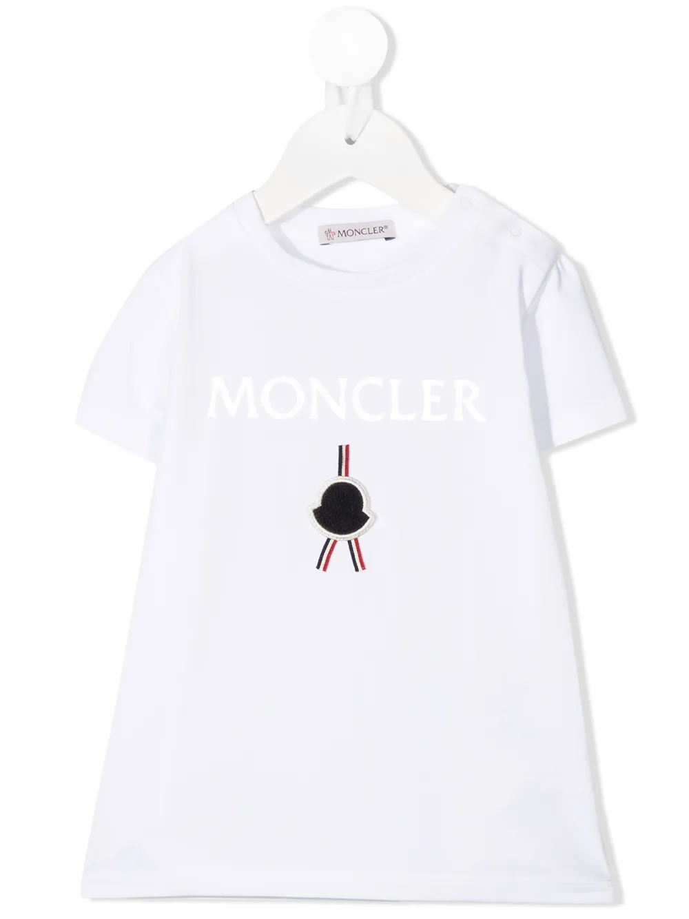 

Moncler Enfant playera con logo estampado - Blanco