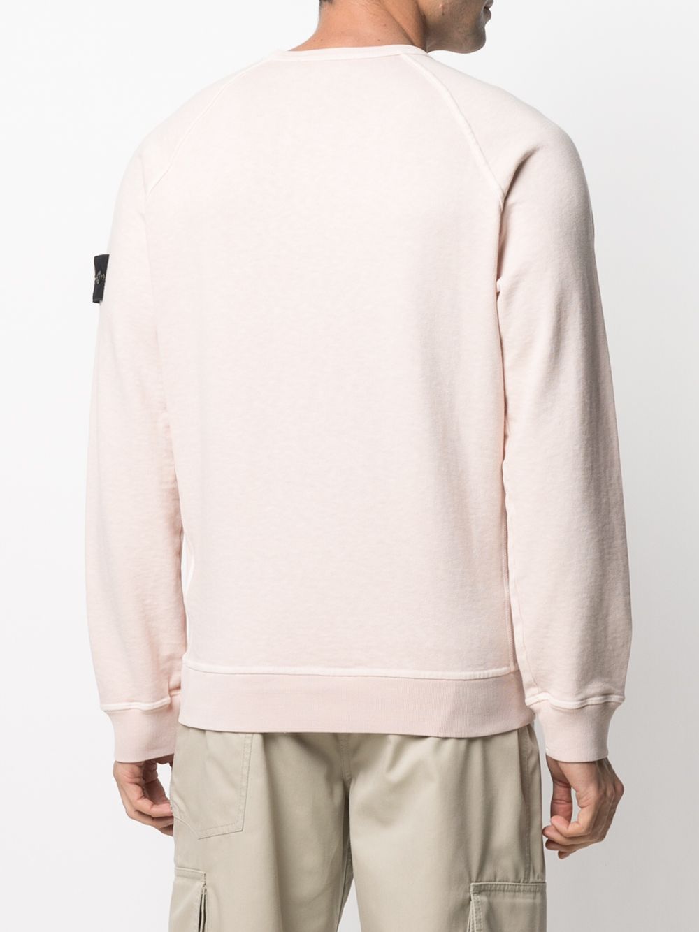 Shop Stone Island Crewneck Sweatshirt In Pink