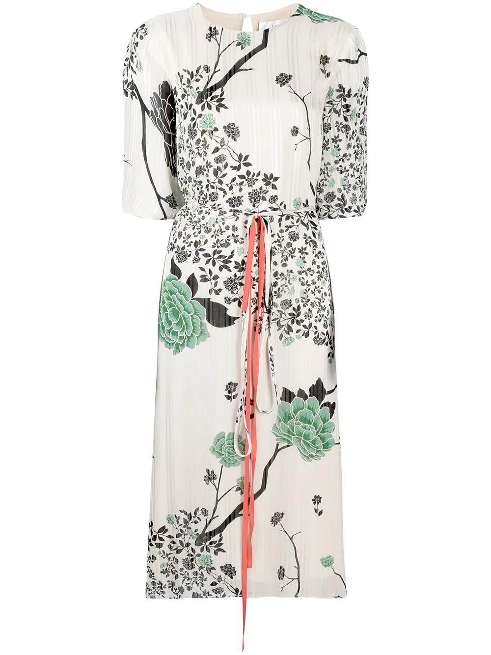 Image 1 of Victoria Victoria Beckham floral-print midi shift dress