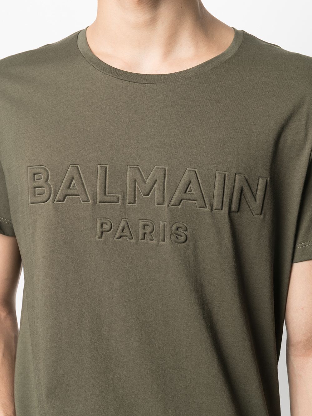 фото Balmain футболка с тисненым логотипом
