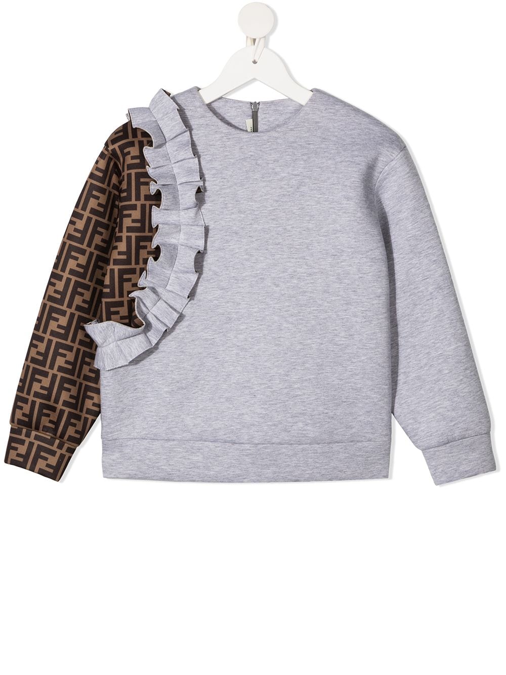 Fendi Kids Sweater met ruches Grijs