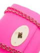 Mulberry hot pink cross-body bag with chain-link shoulder strap