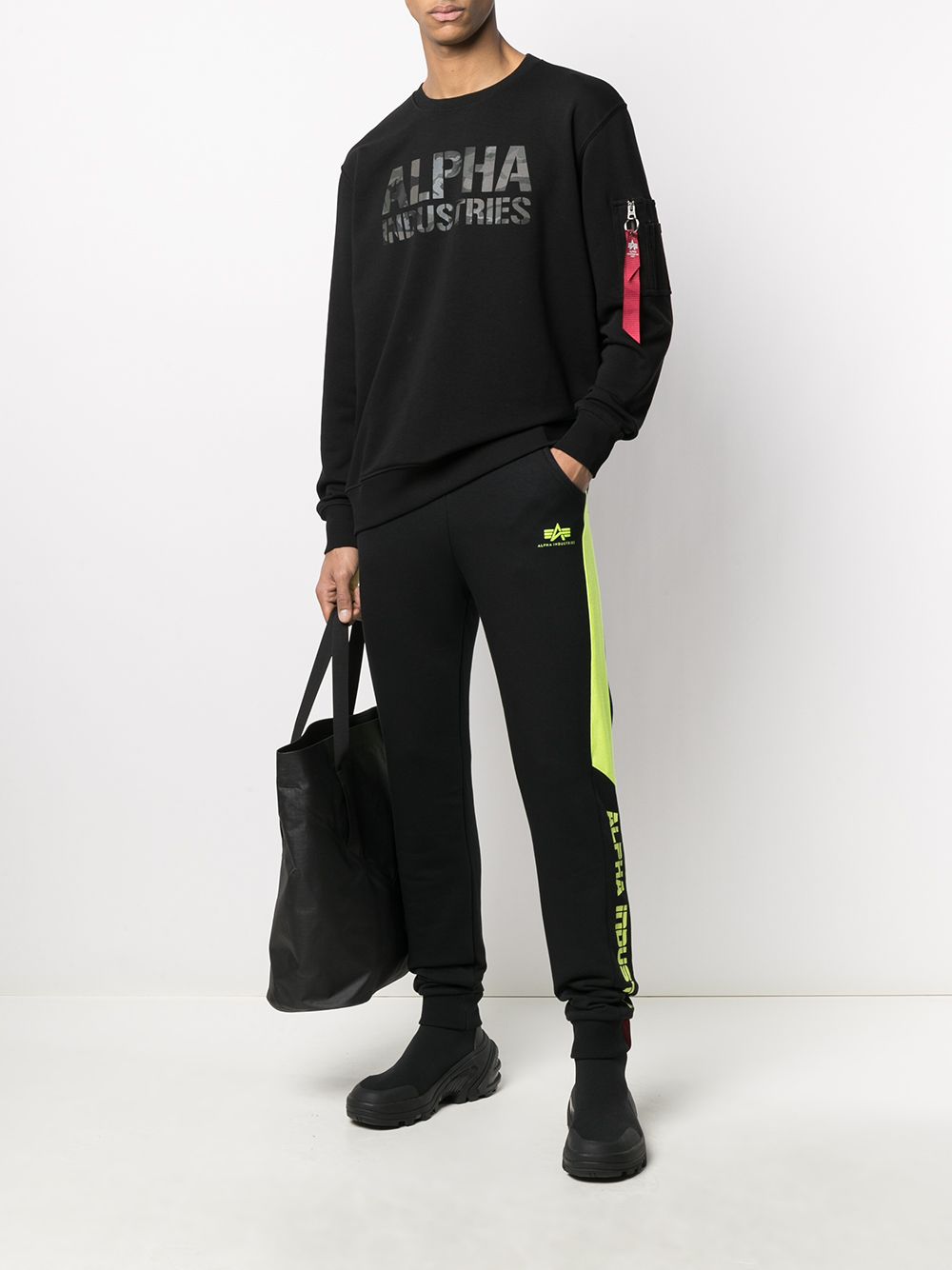 фото Alpha industries толстовка с круглым вырезом и логотипом