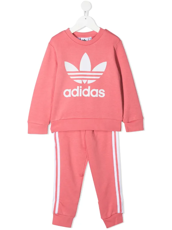 pink adidas tracksuit kids