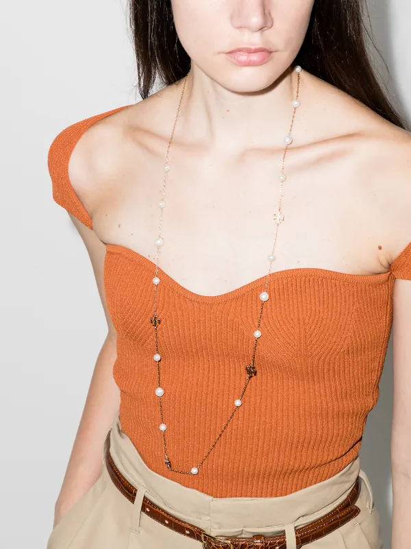 Tory Burch Kira pearl-chain Necklace 