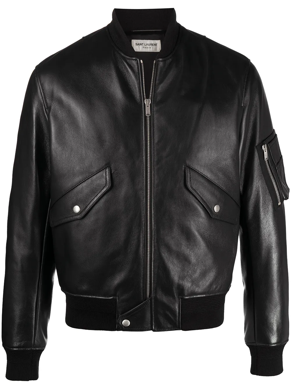 Saint Laurent MA-1 Lambskin Bomber Jacket - Farfetch