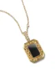Imagen 2 de SHAY collar en oro amarillo de 18kt con dije de diamantes y ónix