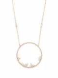 Djula 18kt rose gold circle point diamond necklace - Pink