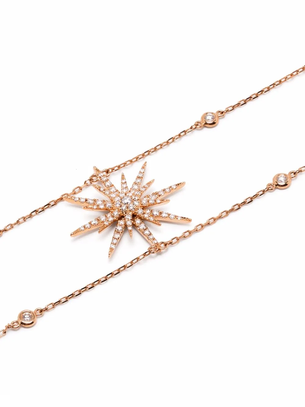 Shop Djula 18kt Rose Gold Big Soleil Diamond Choker In Pink