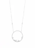 Djula 18kt white gold circle point diamond necklace - Silver