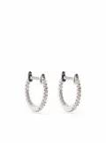 Djula 18kt white gold diamond hoop earrings - Silver