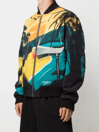 BALMAIN PRINTED REVERSIBLE BOMBER JKT展示图