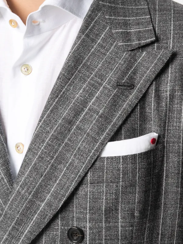 Kiton striped double-breasted suit for 