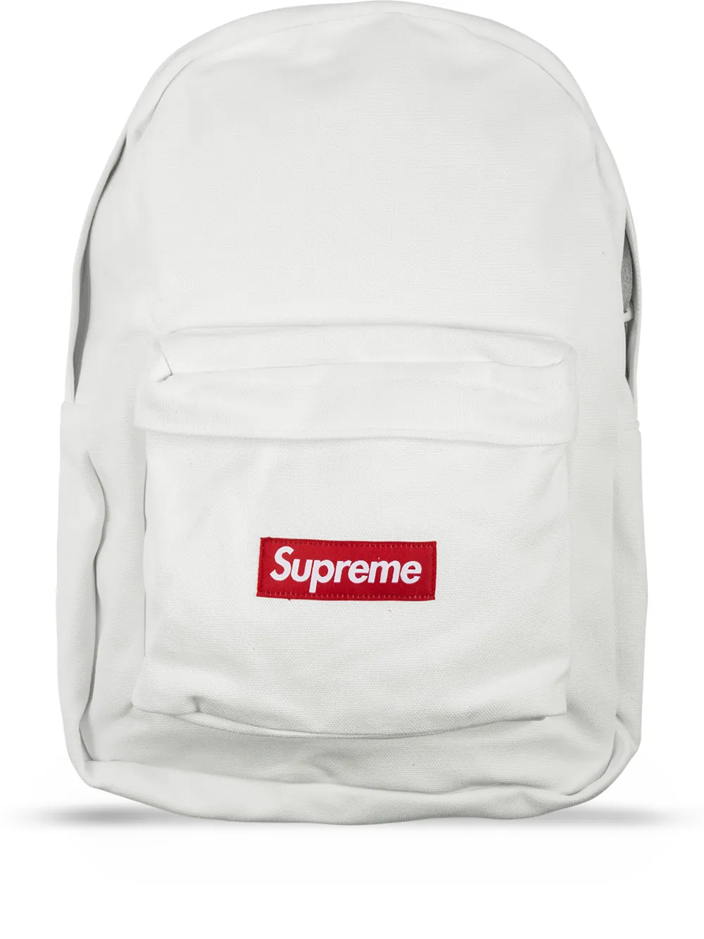 supreme sac à dos en toile à logo - blanc