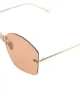 Percy Lau rimless angular-rounded sunglasses
