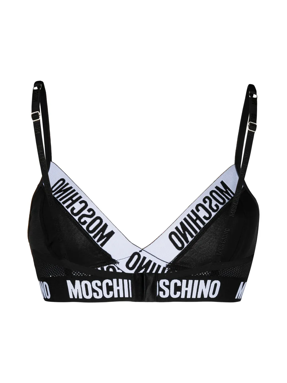 фото Moschino бюстгальтер с треугольными чашками и логотипом