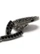 Saint Laurent crystal-embellished logo drop earrings