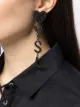 Image 2 of Saint Laurent crystal-embellished logo drop earrings