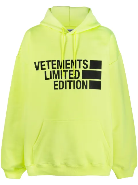vetements yellow hoodie
