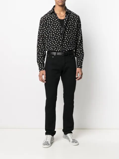 saint laurent silk shirt men's