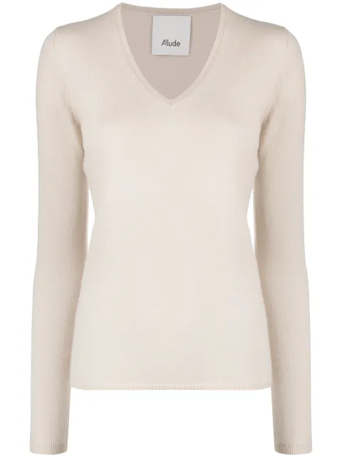 Allude suéter de cachemira con cuello en V