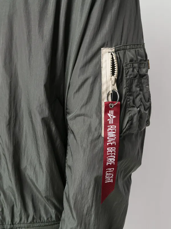 Shop Alpha Industries Ma 1 Rib Trimmed Bomber Jacket With Express Delivery Farfetch