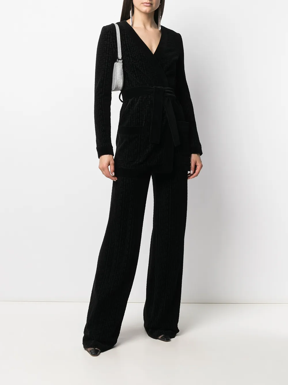 Image 2 of Balmain monogram velvet cardigan