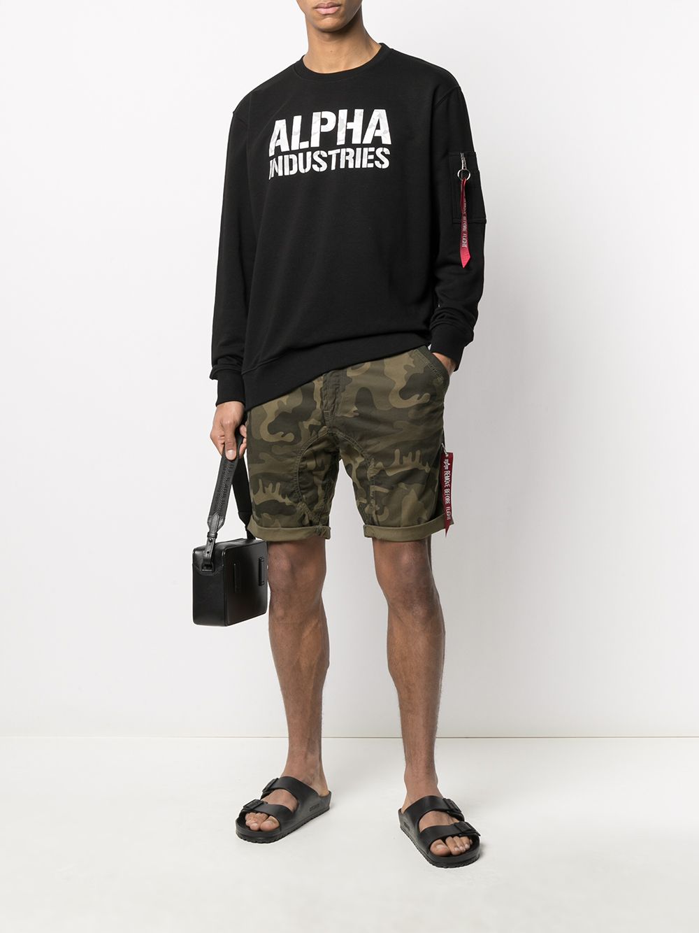 фото Alpha industries толстовка с круглым вырезом и логотипом