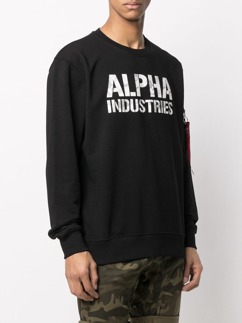 фото Alpha industries толстовка с круглым вырезом и логотипом