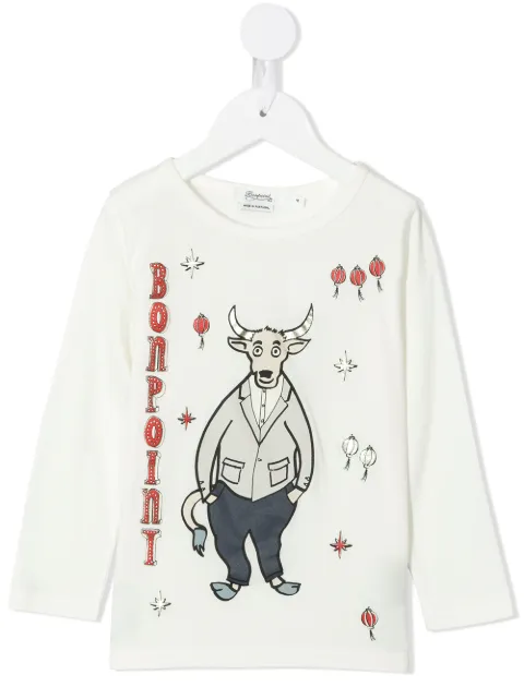 Bonpoint graphic-print long-sleeve T-shirt