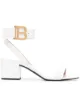 Image 1 of Balmain square-toe leather sandals