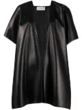 Valentino Garavani draped short-sleeve cape - Black