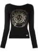Image 1 of Love Moschino metallic graphic print jersey top
