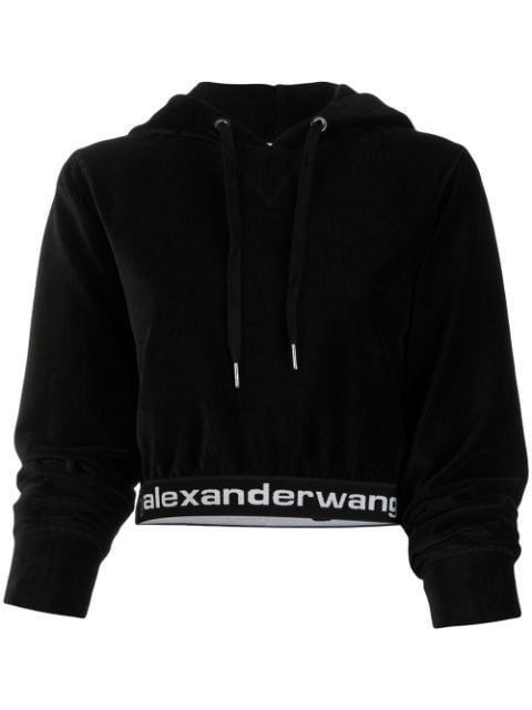 Alexander Wang logo cropped hoodie