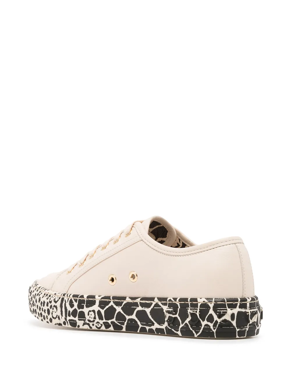 Ferragamo Gancini printed-sole sneakers Neutrals
