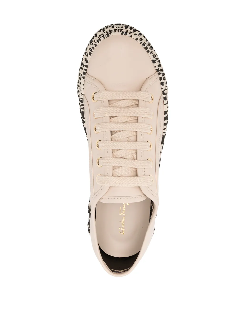 Ferragamo Gancini printed-sole sneakers Neutrals