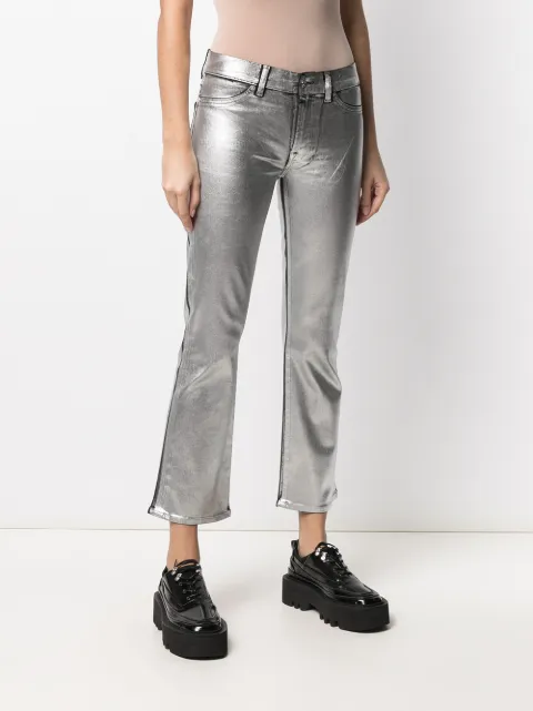 Metallic Flared Trousers - Farfetch