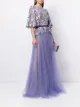 Imagen 2 de Tadashi Shoji vestido de fiesta con bordado floral