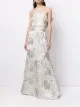 Tadashi Shoji strapless jacquard gown