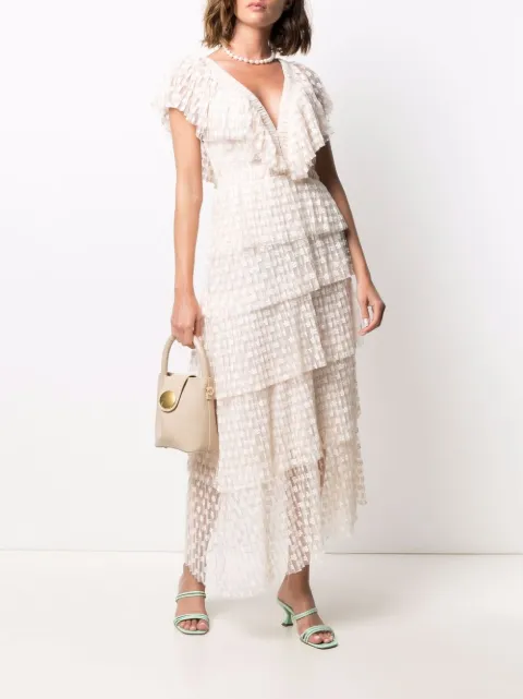 SANDRO Bianca Tiered Maxi Dress - Farfetch