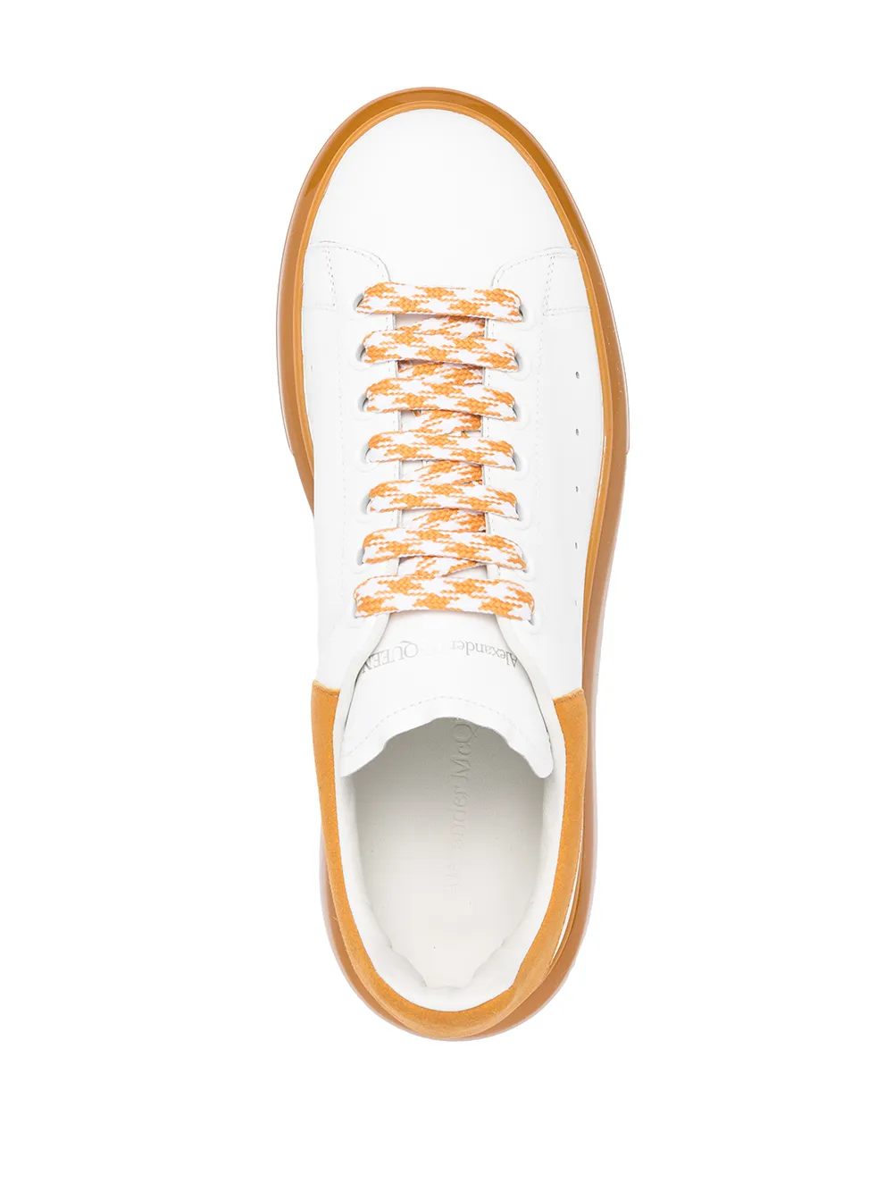 alexander mcqueen shoes white and orange