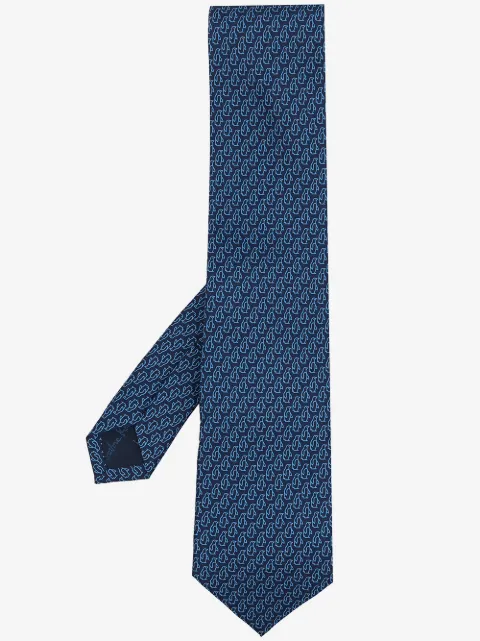 Ferragamo corbata de seda estampada 