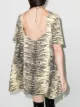 GANNI open back tiger print dress