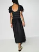 GANNI organic-cotton shirred poplin dress