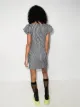 GANNI asymmetric gingham-check dress