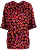 Marni lips-print top - Black