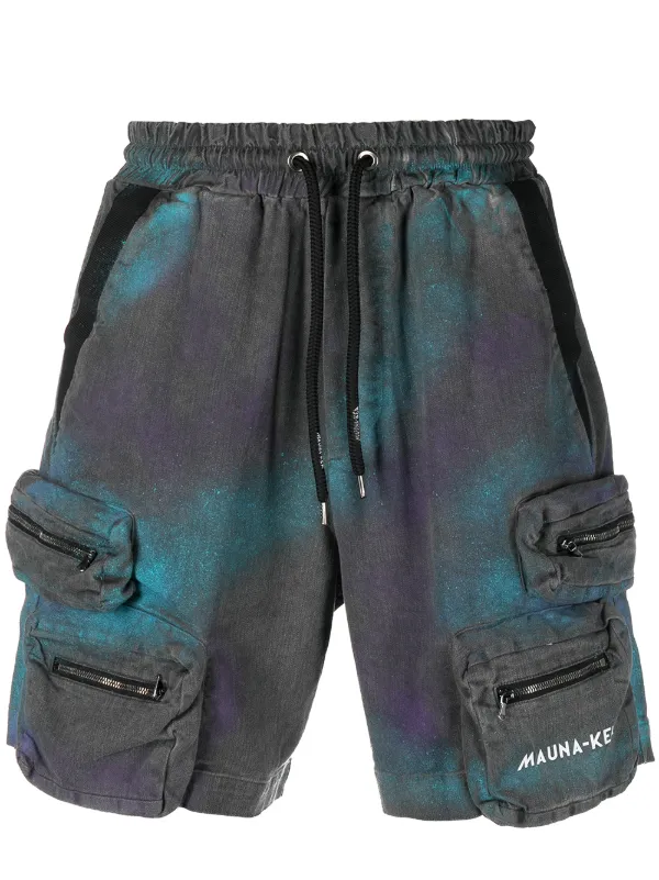 tie dye cargo shorts